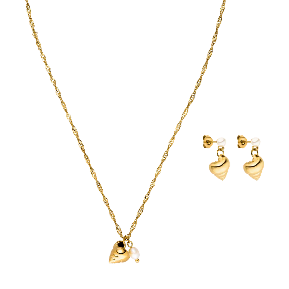 purelei-mahina-club-seashore-set-kette-40-45-cm-mit-s-wasserperle-und-muschel-oh image 1