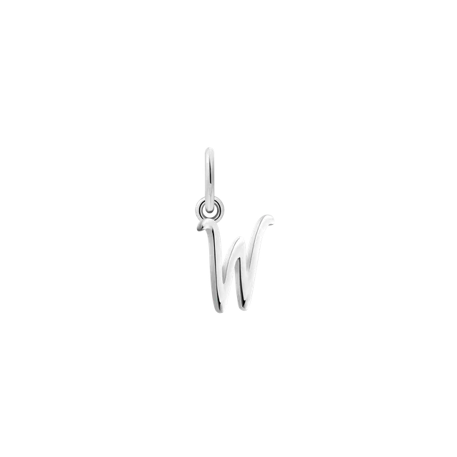xenox-w-letter-italic-charm-925-sterlingsilber-rhodiniert image 1