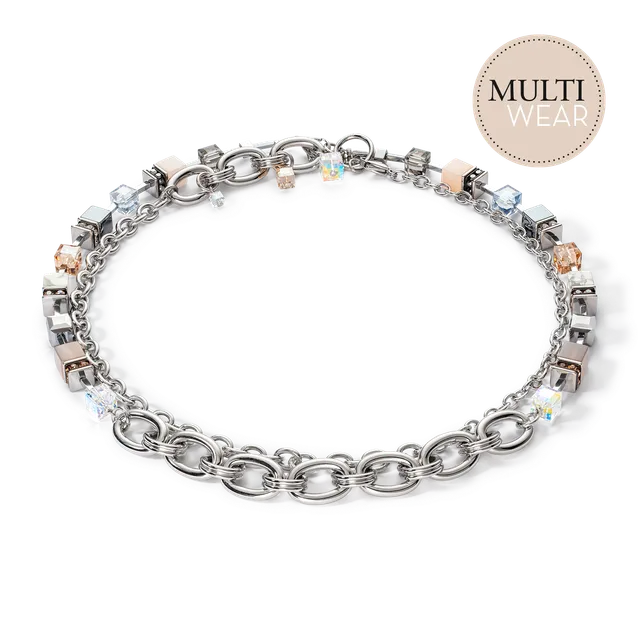 coeur-de-lion-halskette-geocube-statement-precious-chunky-chain-multiwear-grau-b image 1