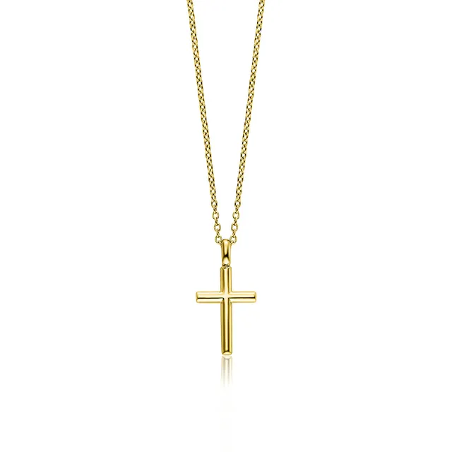 julie-julsen-kids-kette-mit-anh-nger-cross-vergoldet image 1