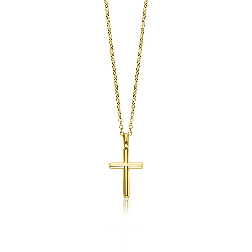 julie-julsen-kids-kette-mit-anh-nger-cross-vergoldet image 1