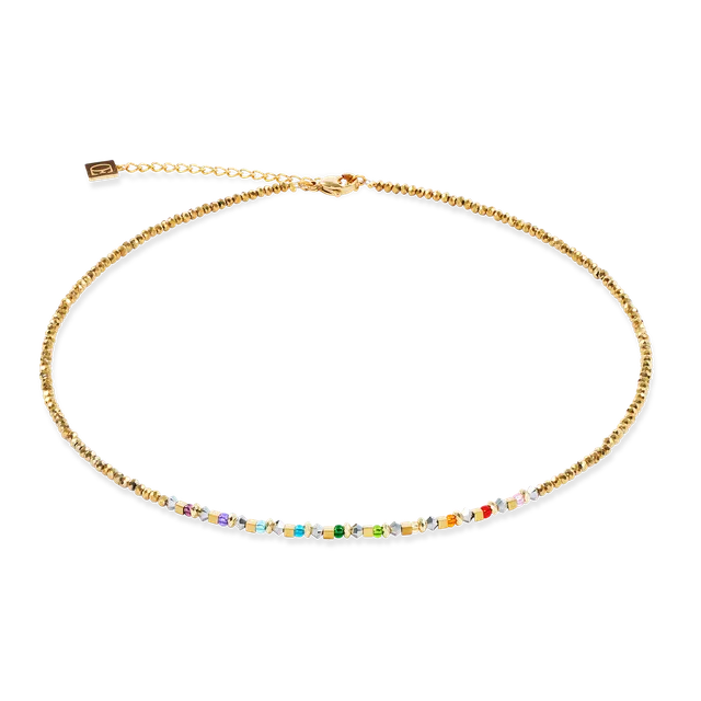 coeur-de-lion-halskette-golden-whisper-rainbow-swarovski-kristalle-multicolor image 1