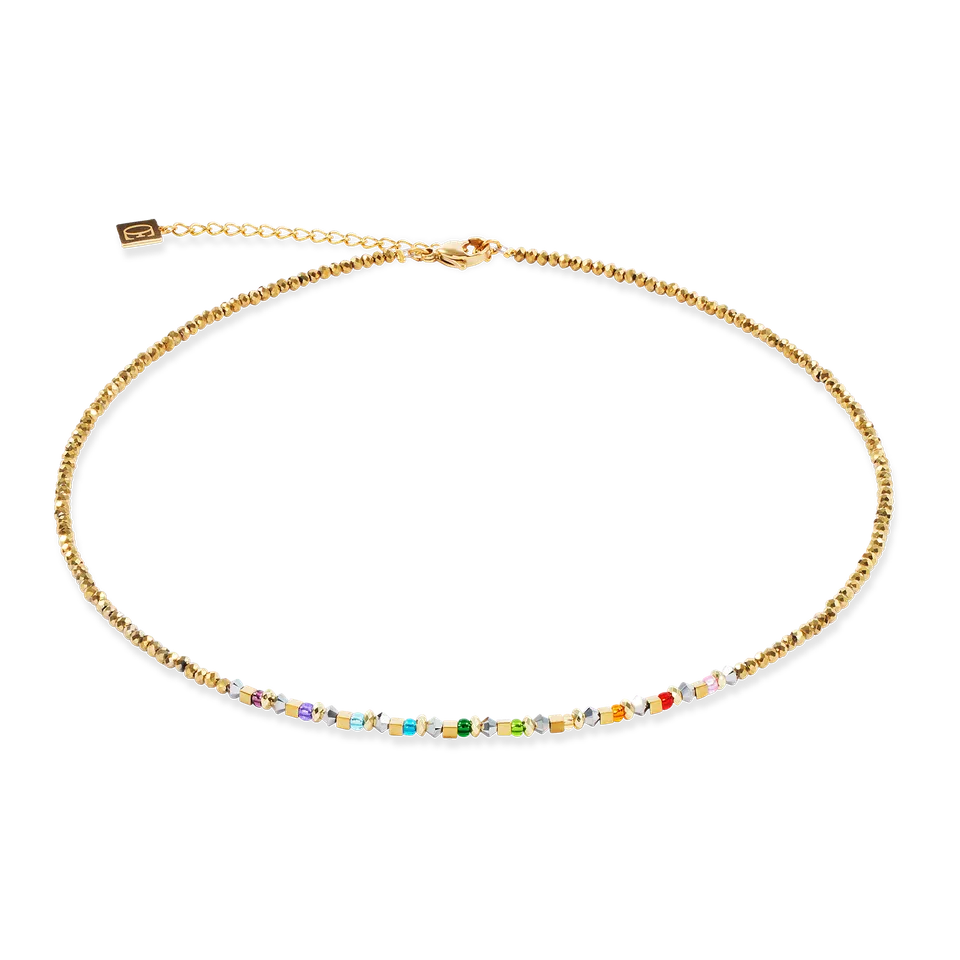 coeur-de-lion-halskette-golden-whisper-rainbow-swarovski-kristalle-multicolor image 1