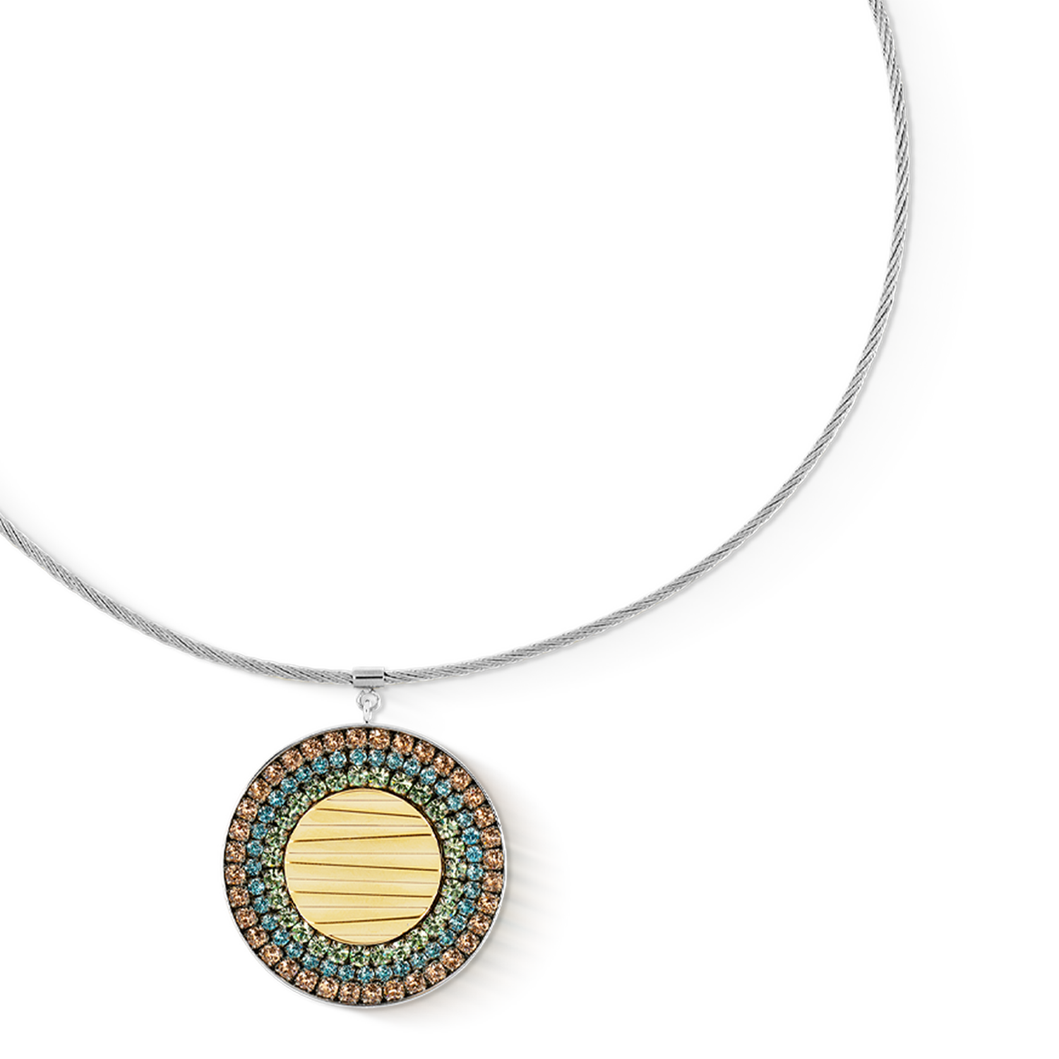 coeur-de-lion-amulett-glam-waves-halskette-silber-multicolor-pastell image 2