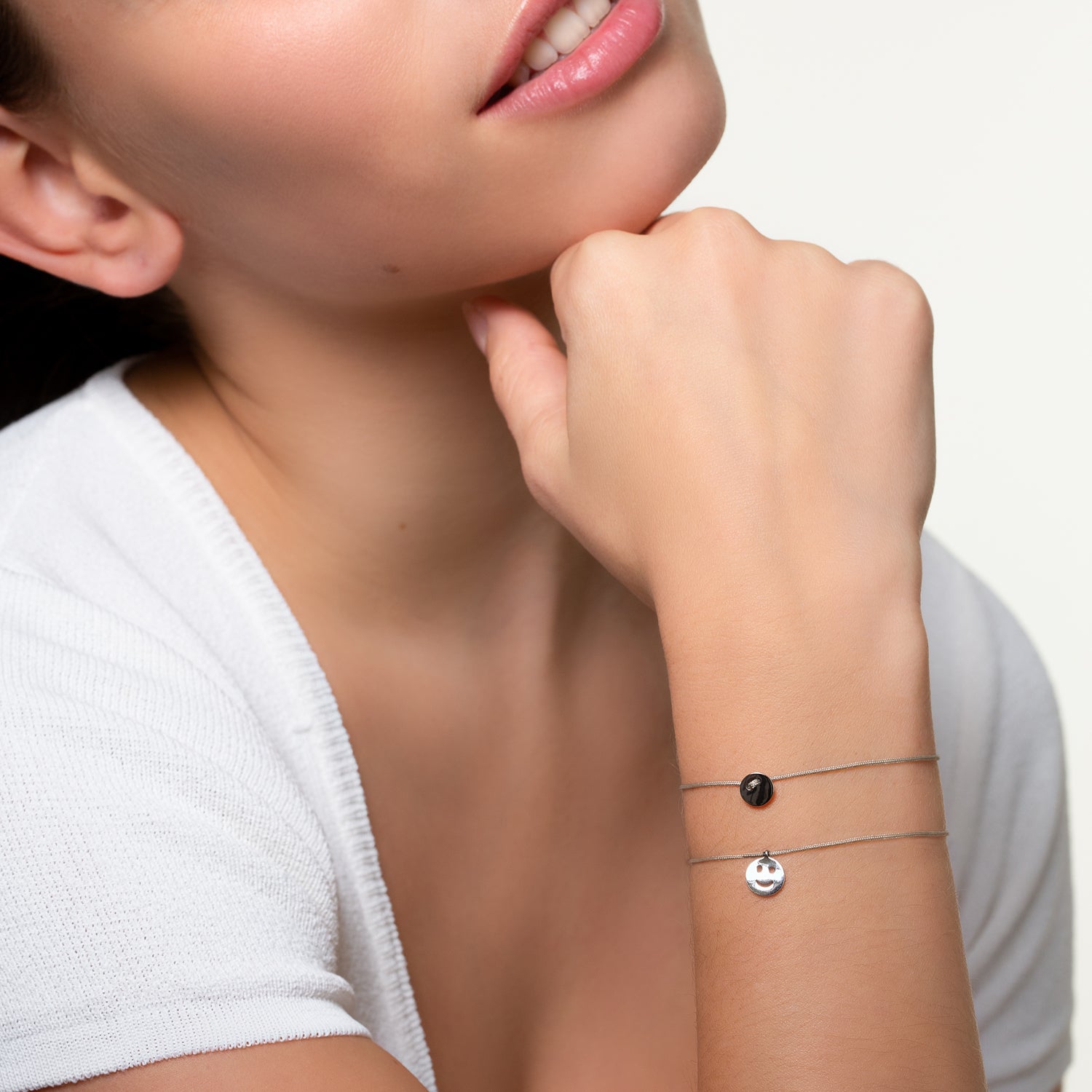 xenox-happy-armband-925-sterlingsilber-rhodiniert-mit-smiley image 5