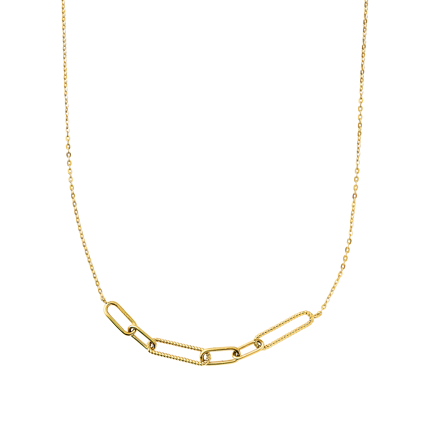 xenox-fine-duo-link-halskette-585-gelbgold-mit-zirkonia-xg14k3020g image 1