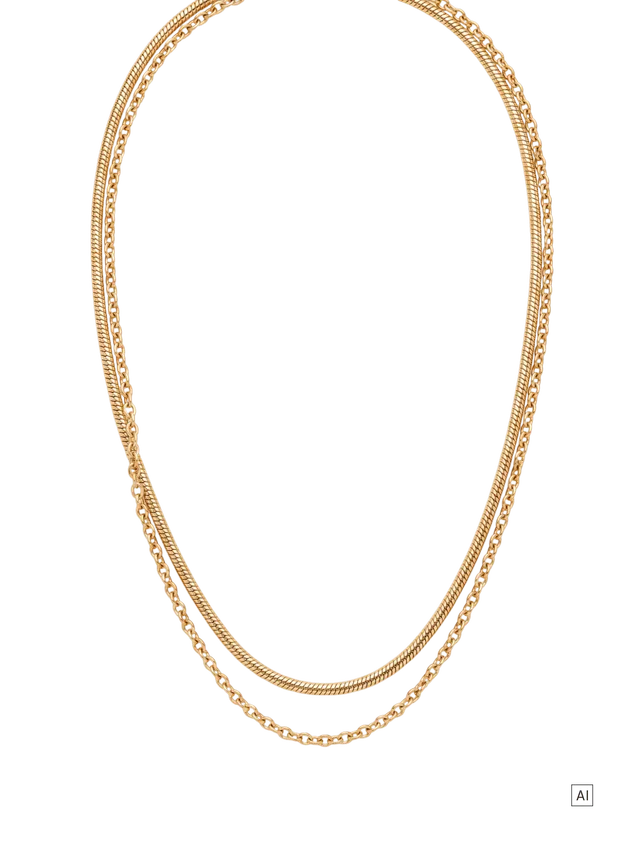 purelei-mix-chain-kette-2-in-1-layering-verstellbar-edelstahl image 1