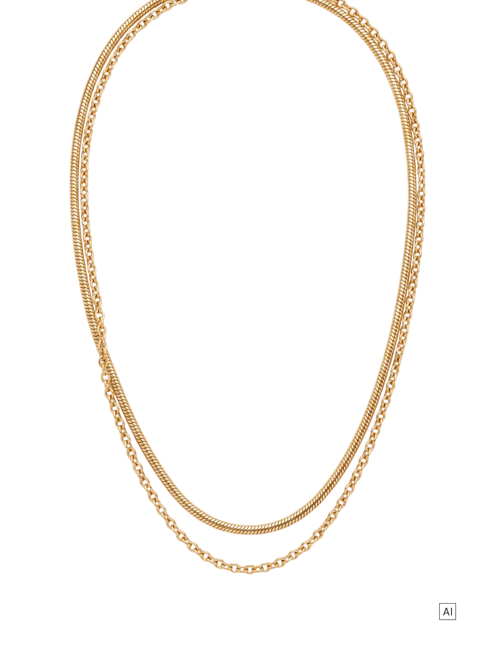 purelei-mix-chain-kette-2-in-1-layering-verstellbar-edelstahl image 1