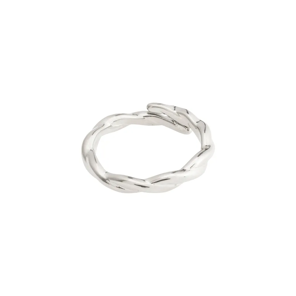 pilgrim-lulu-twirl-stackring-versilbert-kantig image 1