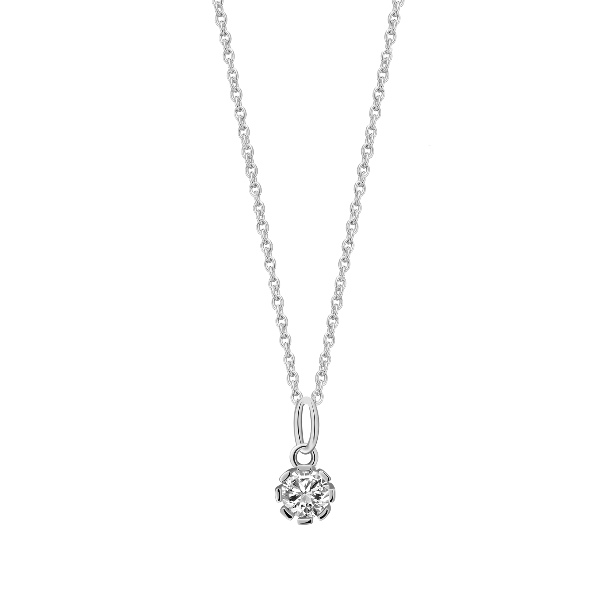 xenox-pure-essentials-halskette-925-sterlingsilber-rhodiniert-mit-zirkonia-xs106-2 image 1
