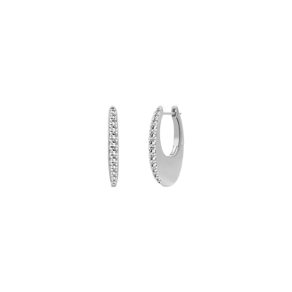xenox-grace-creolen-925-sterlingsilber-rhodiniert-oval-mit-zirkonia image 1