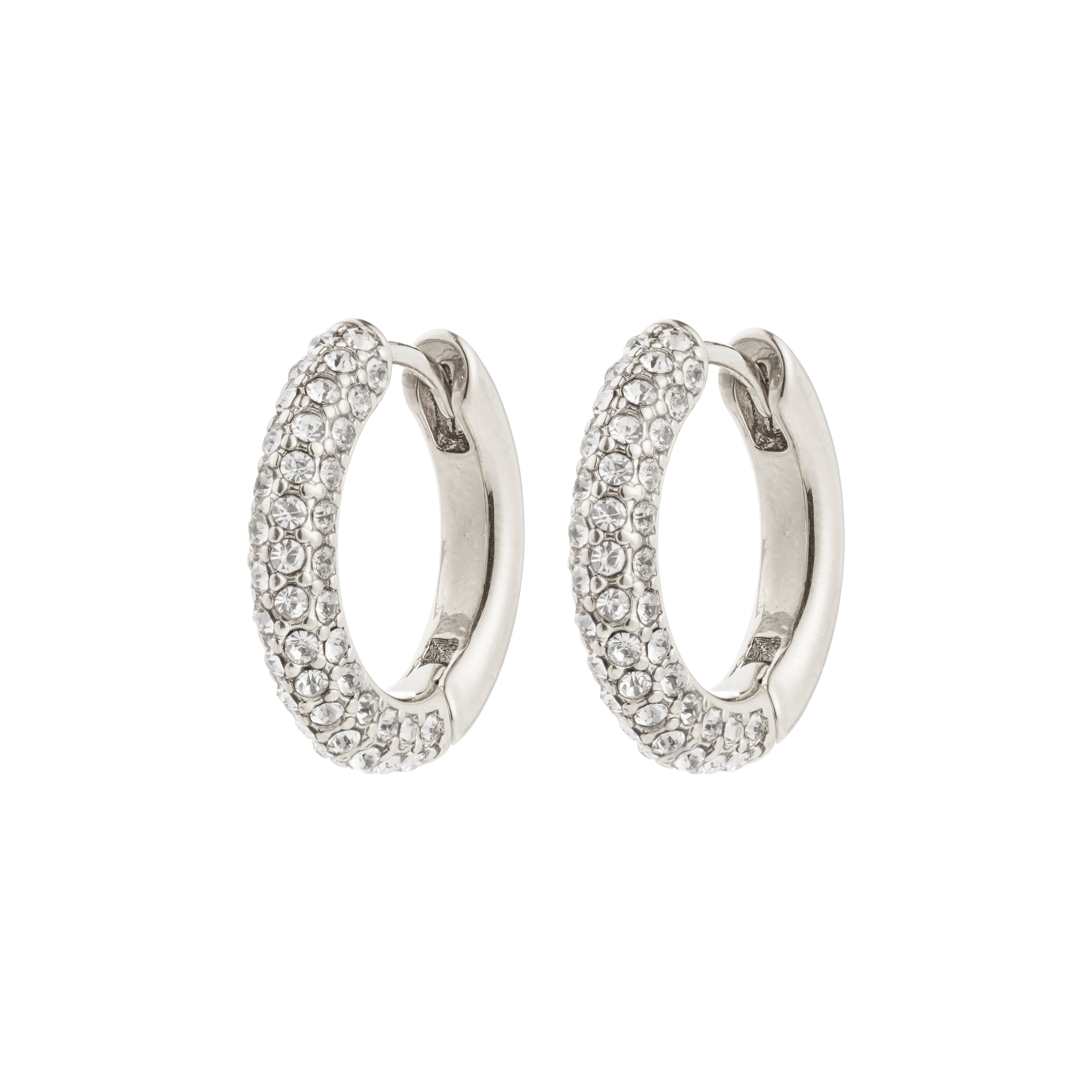 pilgrim-tatum-medium-hoops-versilbert-mit-preciosa-kristallen image 1