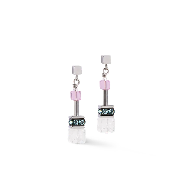 coeur-de-lion-geocube-iconic-precious-ohrringe-rosa-flieder image 1