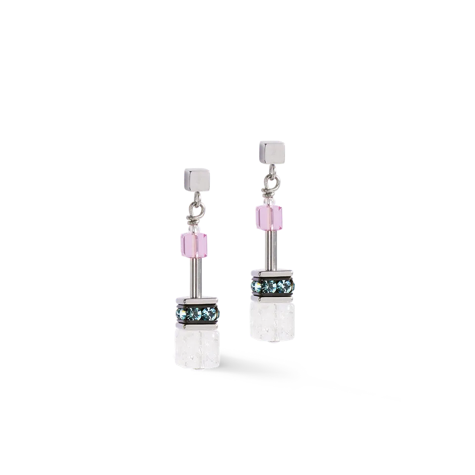 coeur-de-lion-geocube-iconic-precious-ohrringe-rosa-flieder image 1