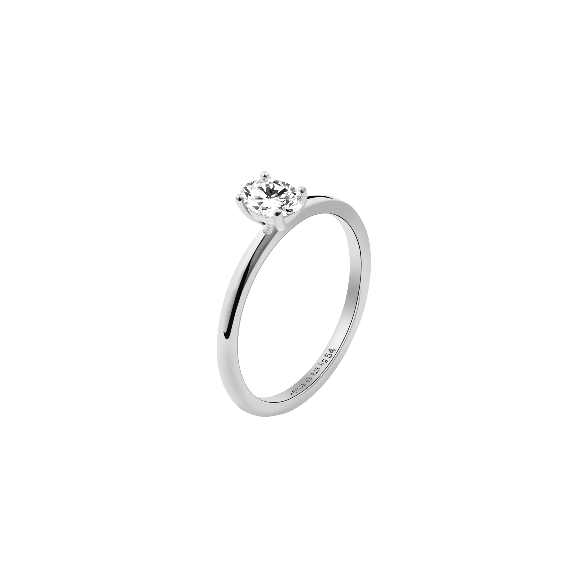 xenox-diana-ring-925-sterlingsilber-rhodiniert-mit-oval-zirkonia image 1
