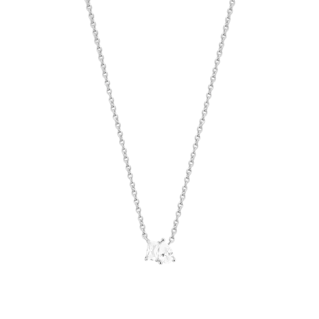 xenox-radiant-duo-halskette-925-sterlingsilber-rhodiniert-mit-zirkonia-xs92026 image 1