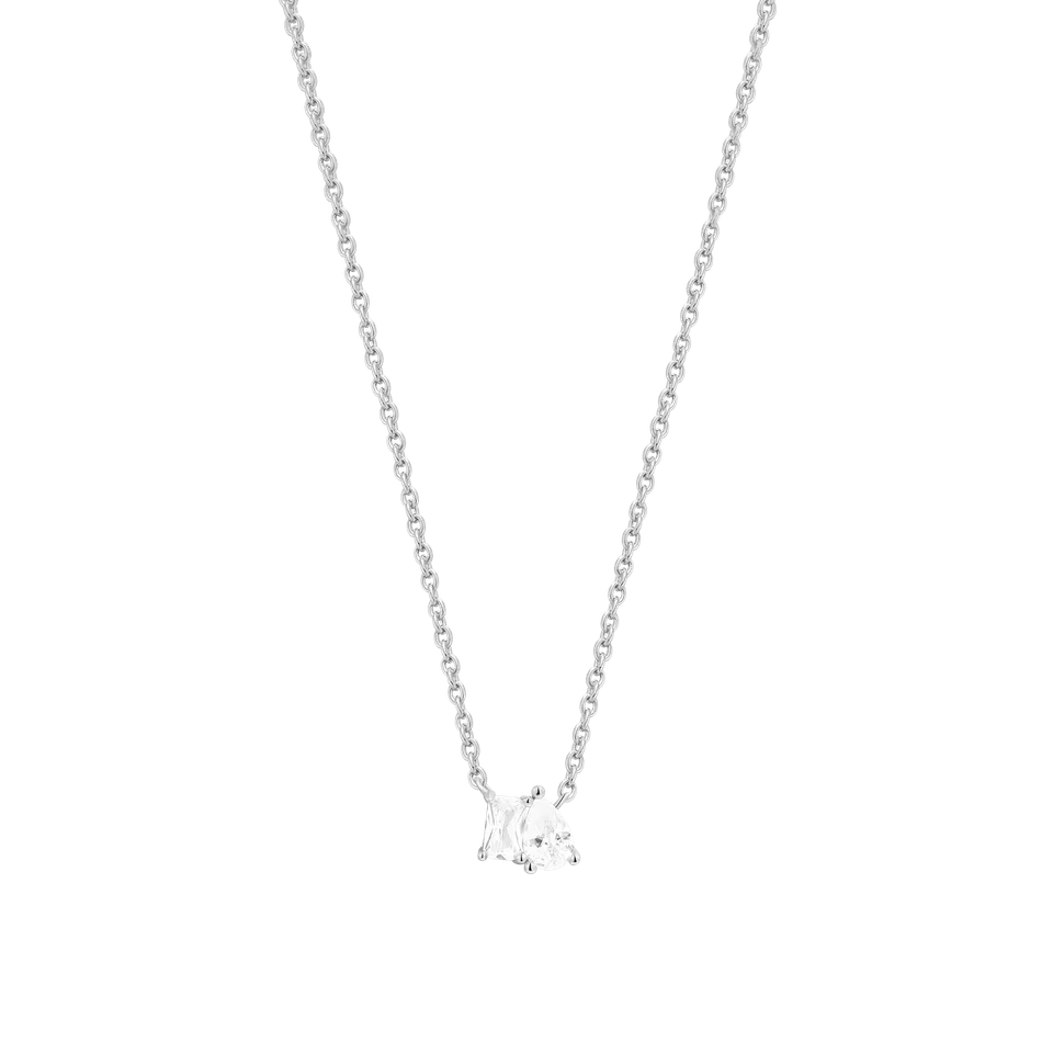 xenox-radiant-duo-halskette-925-sterlingsilber-rhodiniert-mit-zirkonia-xs92026 image 1