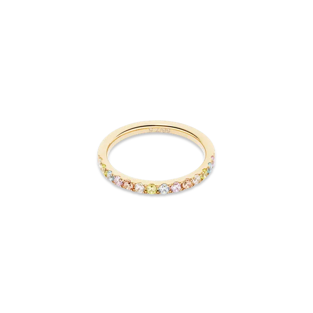 coeur-de-lion-eternal-love-ring-gold-multicolor-pastell-zirkonia-edelstahl image 1