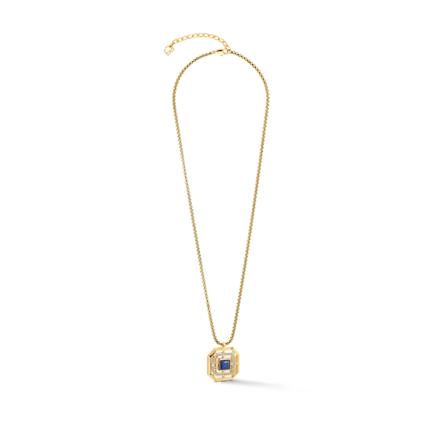 coeur-de-lion-amulett-icon-frame-pure-halskette-lapis-blau-gold image 1