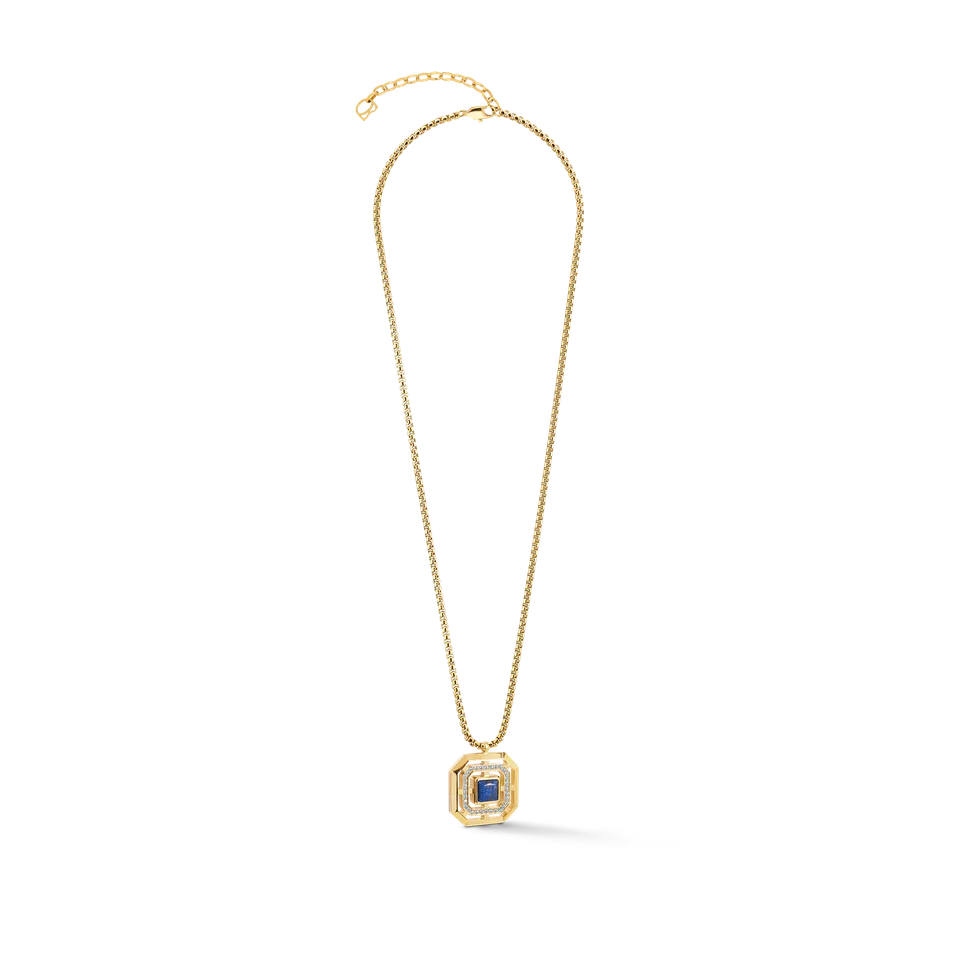 coeur-de-lion-amulett-icon-frame-pure-halskette-lapis-blau-gold image 1