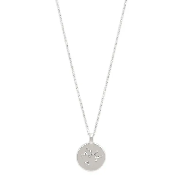pilgrim-sagittarius-sternzeichen-kettenanh-nger-coin-versilbert-mit-kristallen image 1
