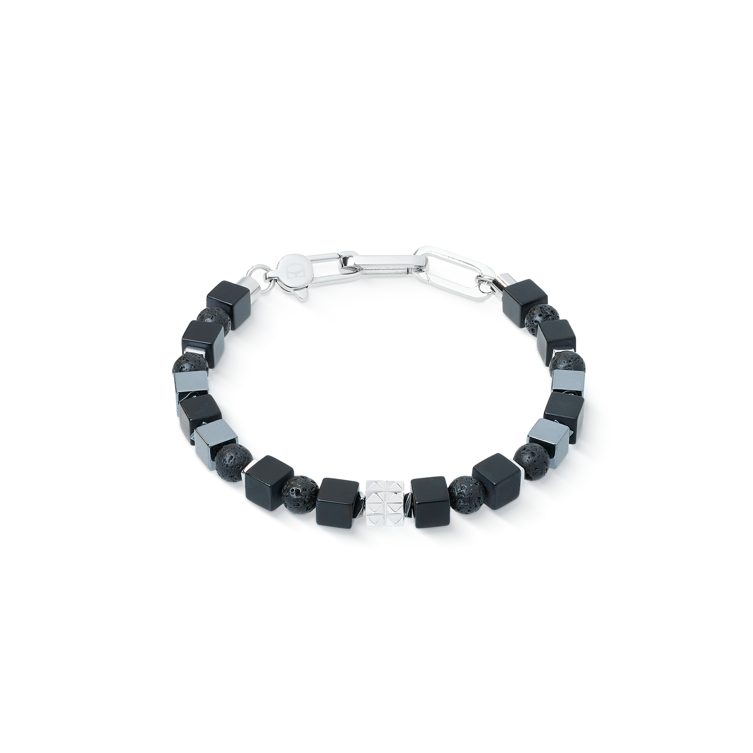 coeur-de-lion-armband-spikes-shape-mix-schwarz-silber image 1