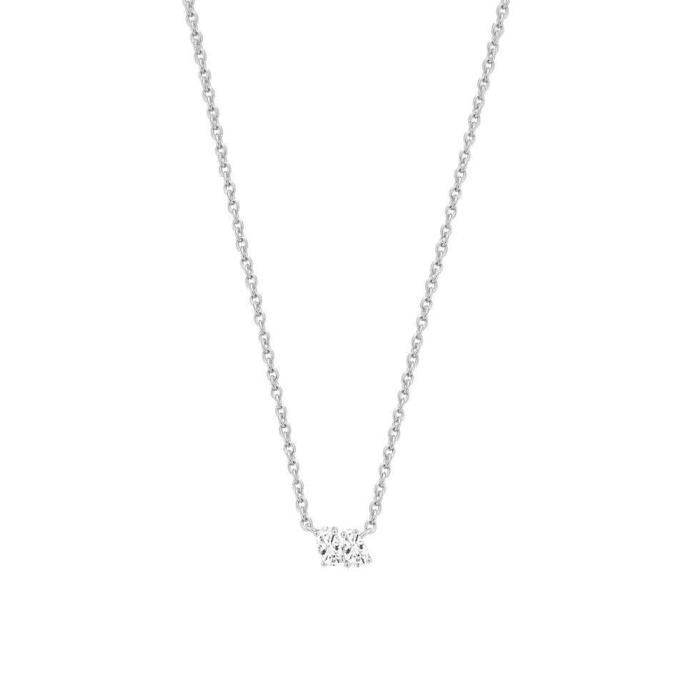 xenox-radiant-duo-halskette-925-sterlingsilber-rhodiniert image 1