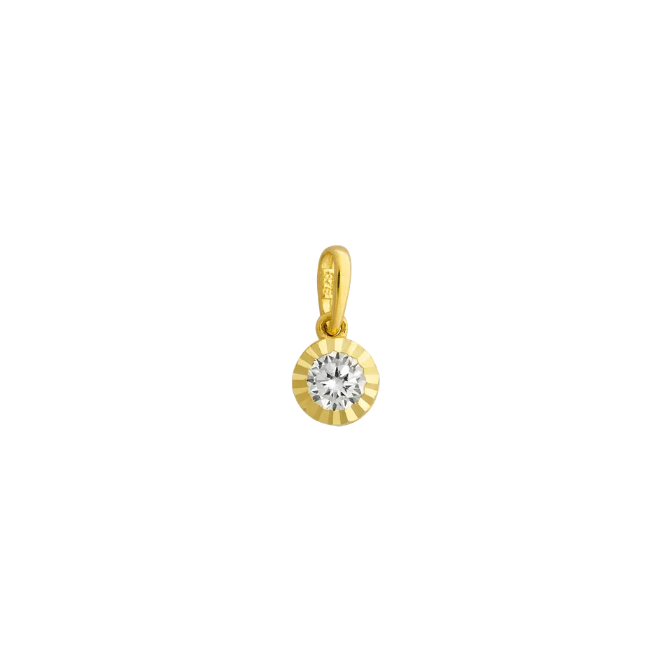 xenox-fine-anh-nger-585-gelbgold-mit-zirkonia image 1