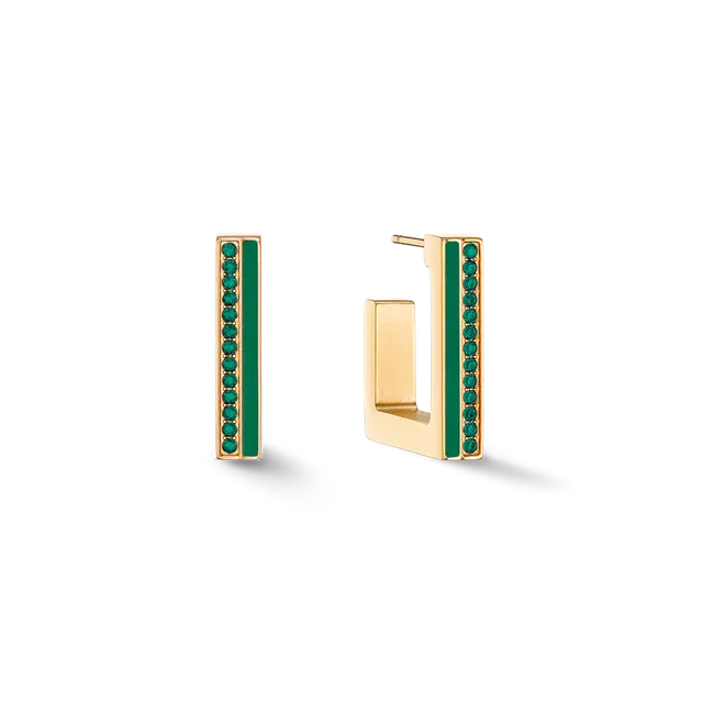 coeur-de-lion-brilliant-square-creolen-square-stripes-20-gold-gr-n image 1