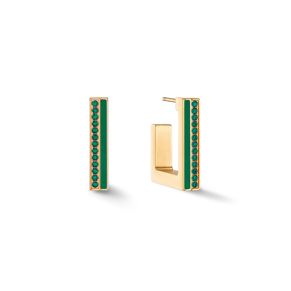 coeur-de-lion-brilliant-square-creolen-square-stripes-20-gold-gr-n image 1
