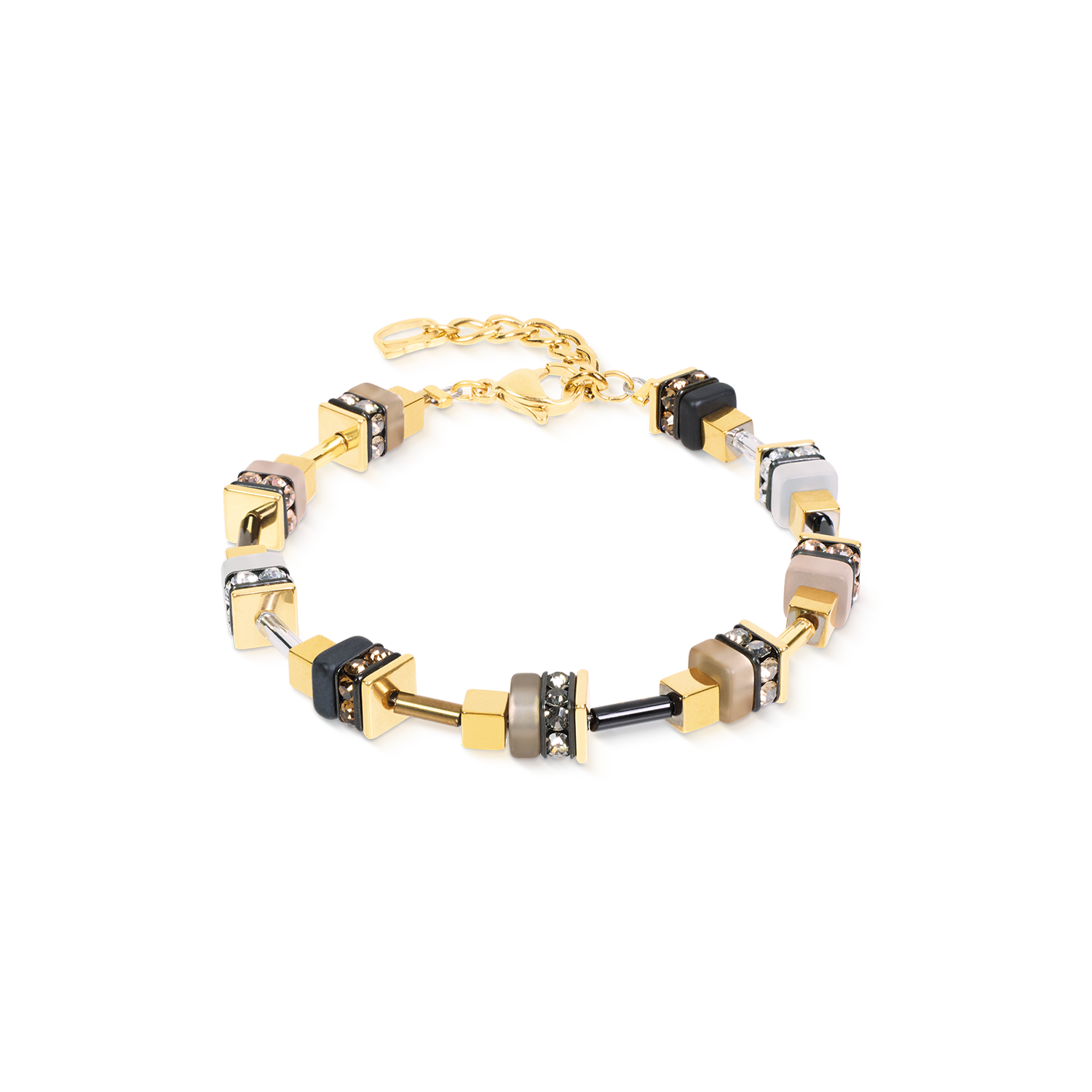 coeur-de-lion-armband-urban-nature-geocube-beige-gold-18-5-cm image 1