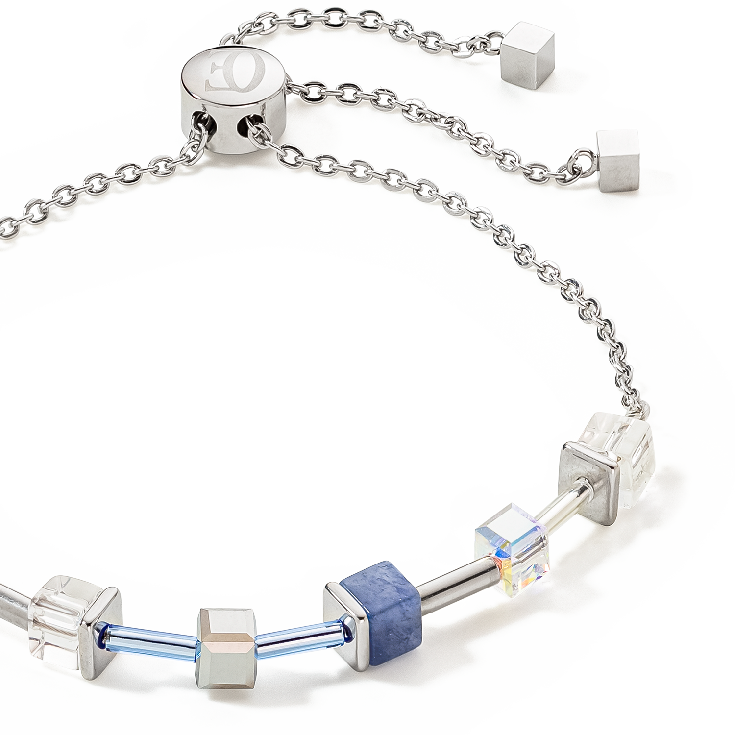 coeur-de-lion-geocube-precious-armband-silber-blau-mit-slider image 2