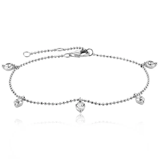 julie-julsen-hanging-crystal-armband-silber-925-mit-5-wei-en-zirkonia image 1
