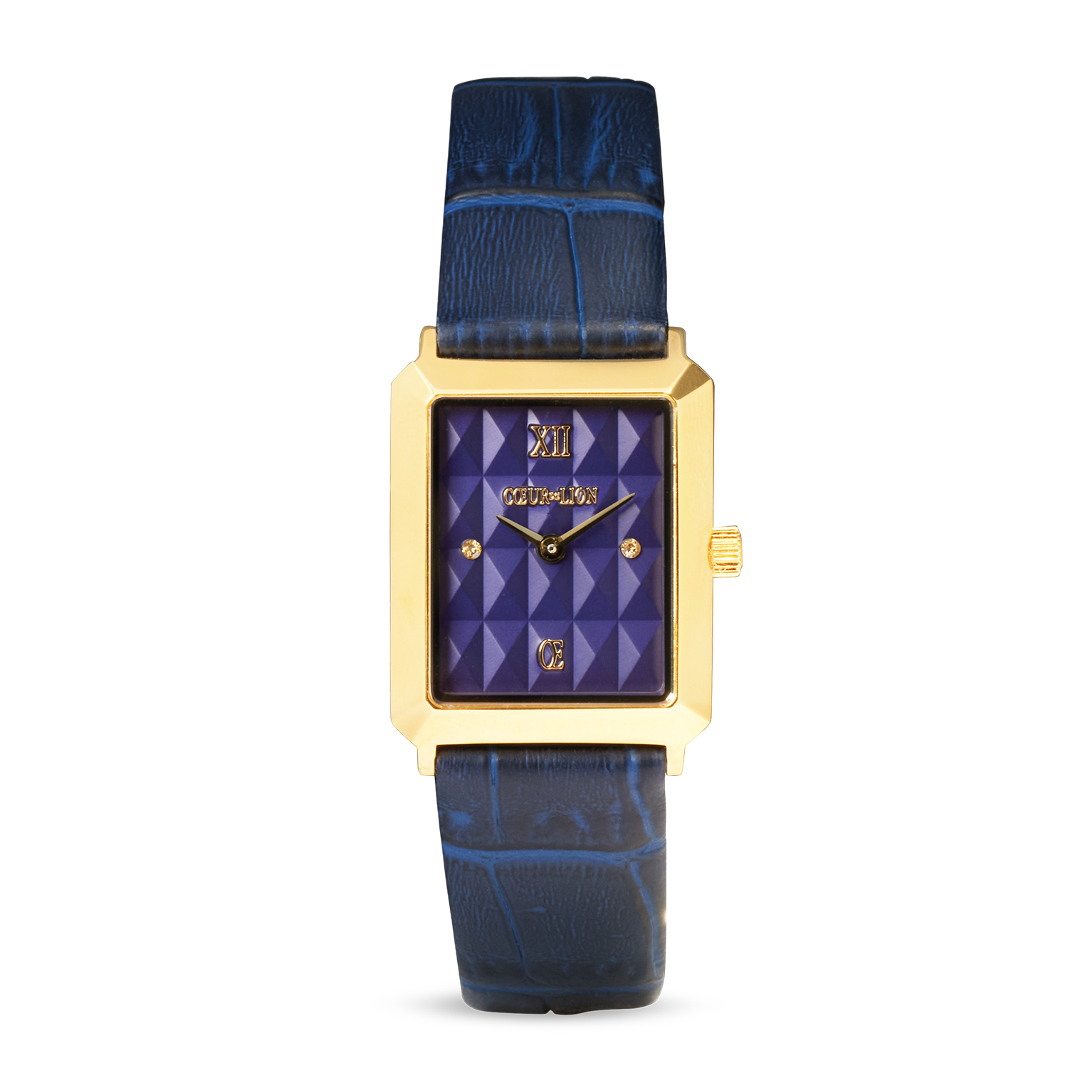 coeur-de-lion-iconic-spikes-uhr-leder-midnight-blue-gold image 1