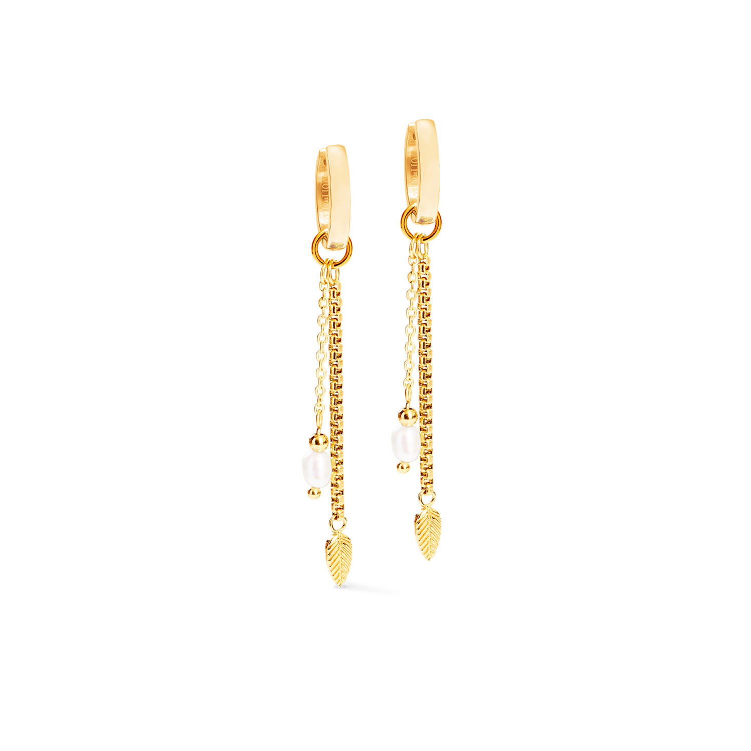 coeur-de-lion-serene-knot-chain-ohrringe-creolen-gold-lang image 2
