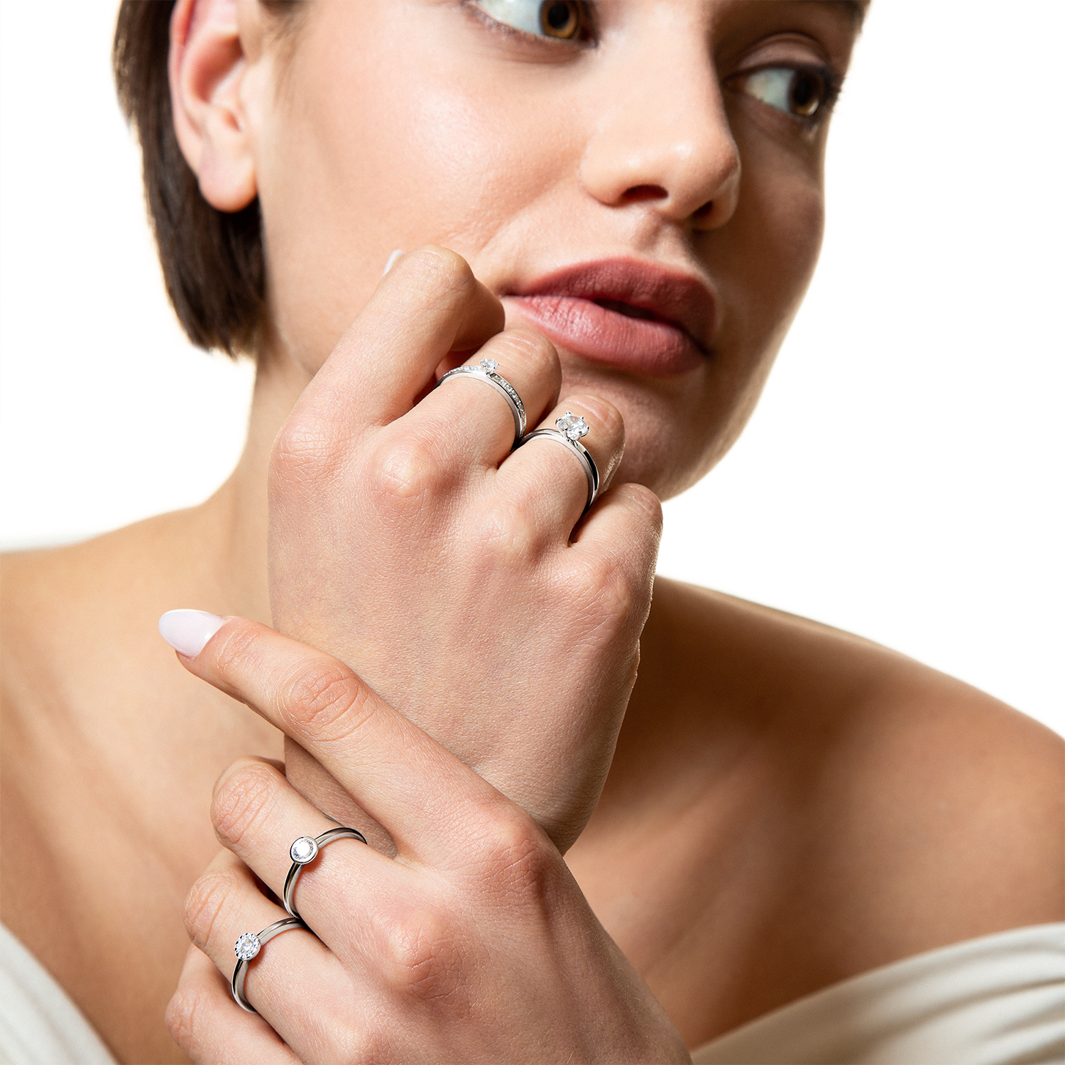 xenox-partnerring-925-sterlingsilber-rhodiniert-mit-zirkonia-halo-fassung image 3