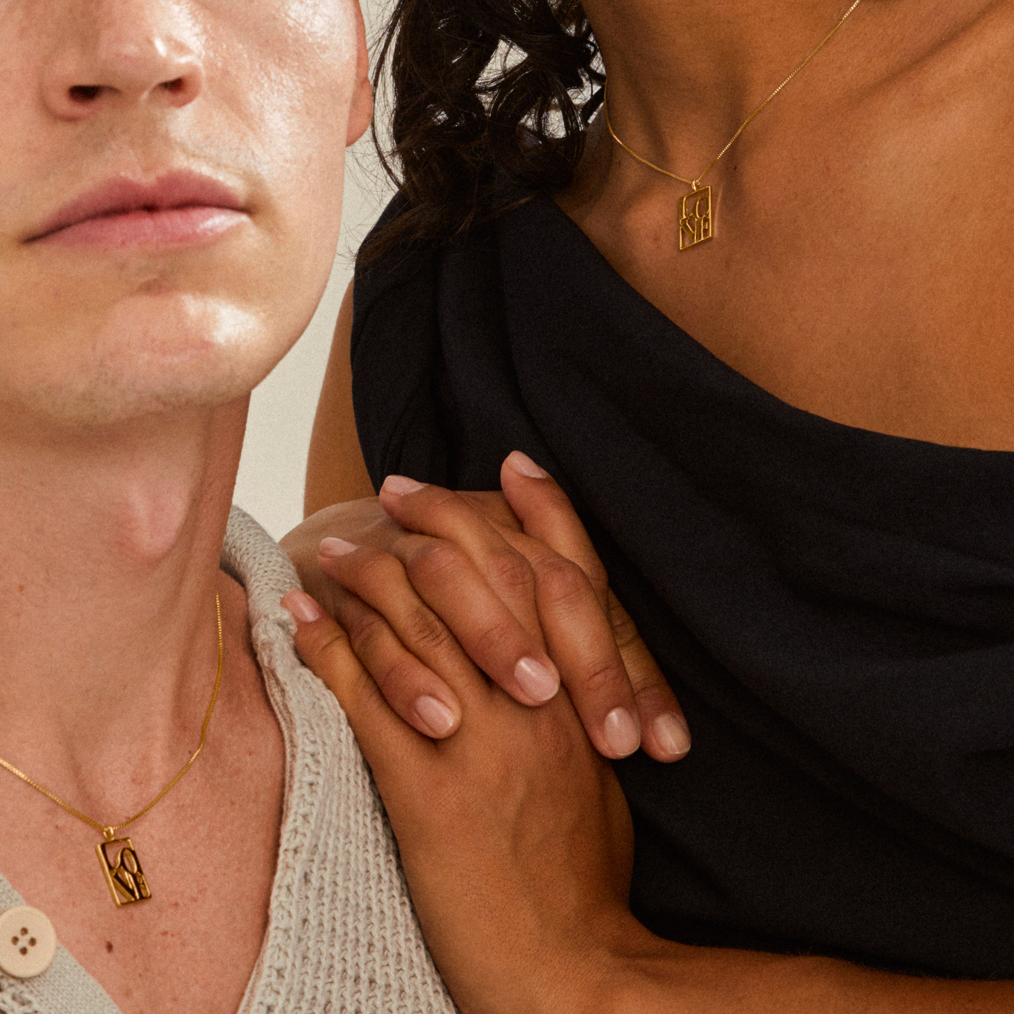 pilgrim-love-tag-halskette-gold-plated-love-anh-nger-eckig image 3