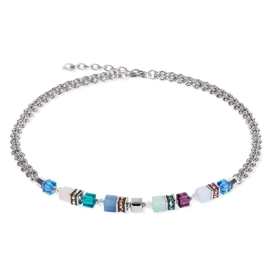 coeur-de-lion-geocube-fusion-summer-halskette-silber-couture image 1