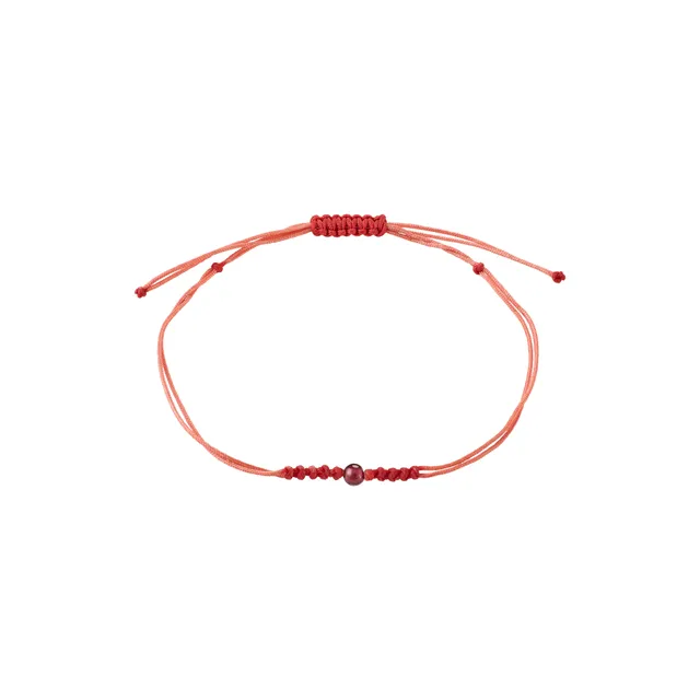 pilgrim-january-geburtsstein-armband-granat-an-rotem-band image 1