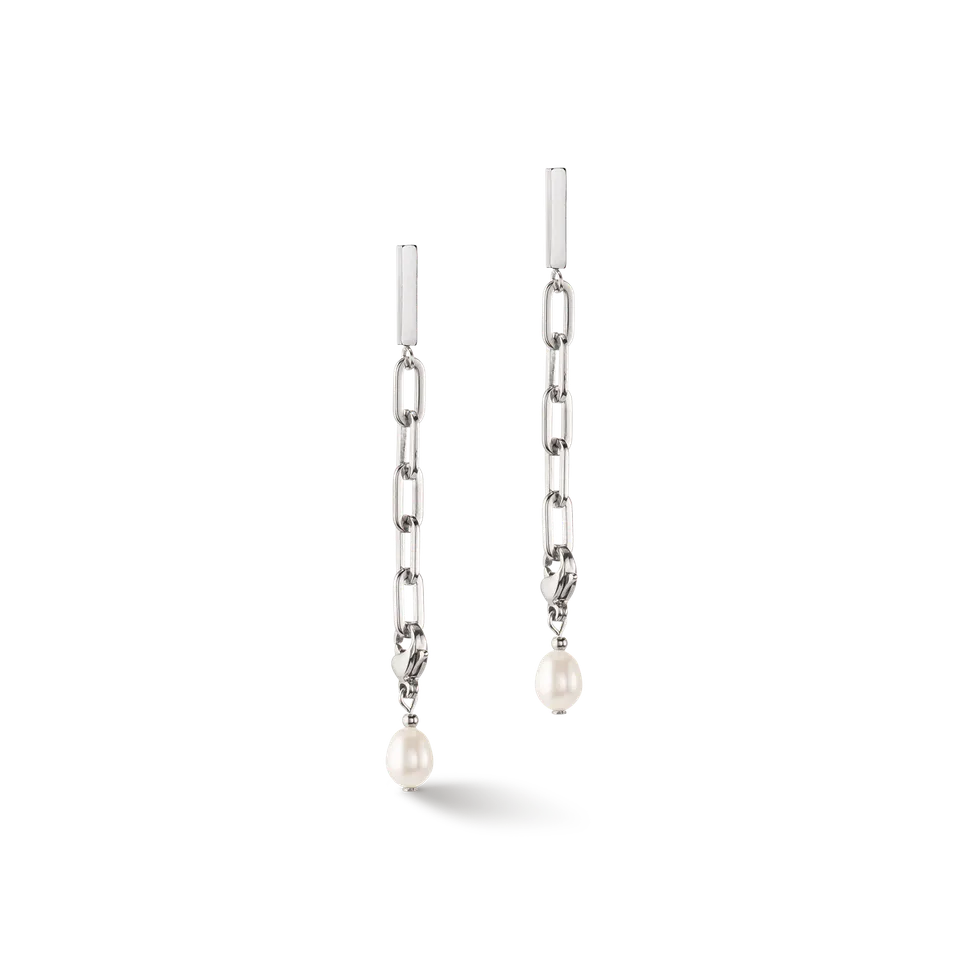 coeur-de-lion-ohrringe-modern-chain-s-wasserperlen-charms-silber image 1