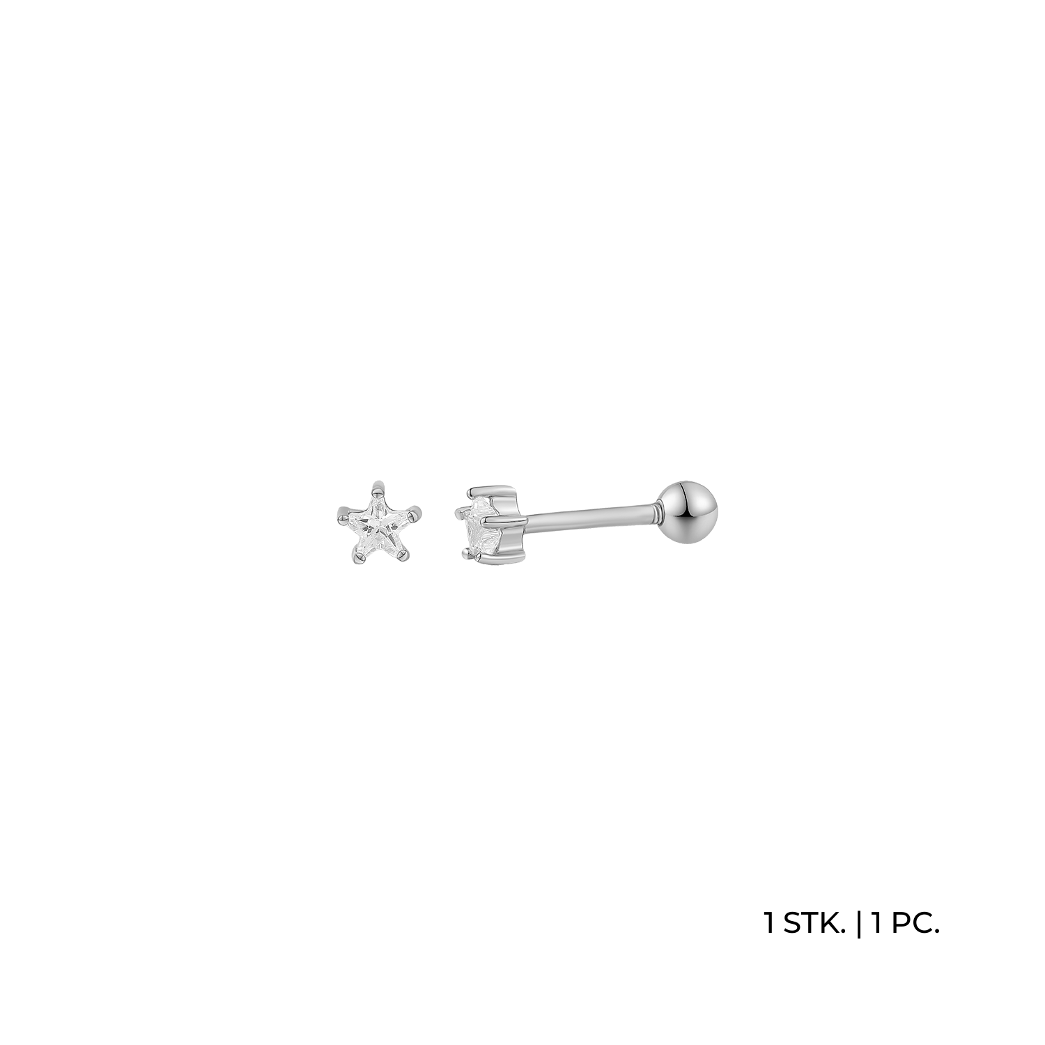 xenox-piercing-piercing-925-sterlingsilber-rhodiniert-mit-zirkonia image 1