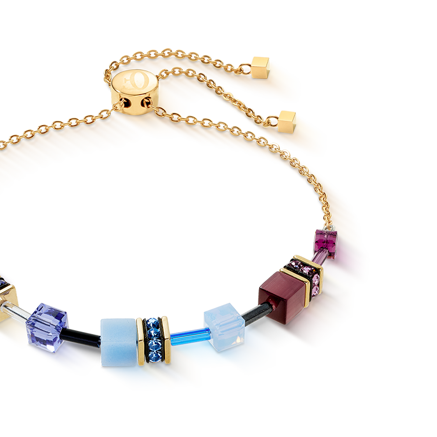 coeur-de-lion-geocube-iconic-chain-armband-mystic-orchid-gold image 2