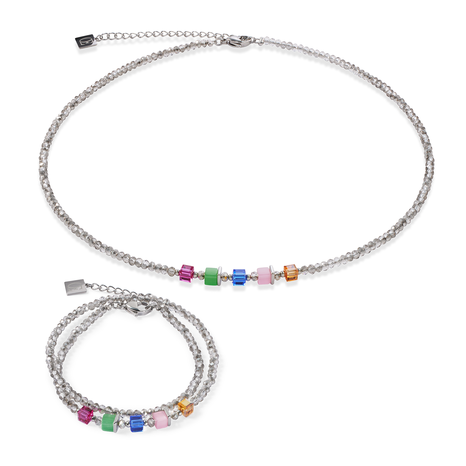 coeur-de-lion-joyful-colours-update-halskette-silber-multicolor image 3