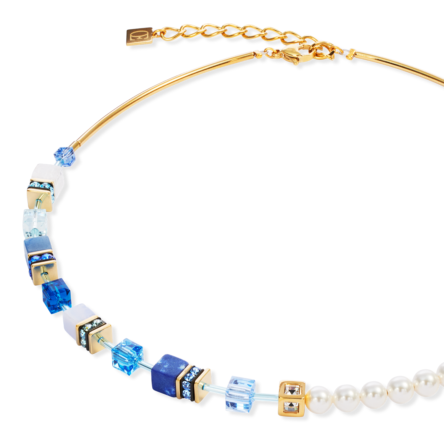 coeur-de-lion-geocube-precious-fusion-pearls-halskette-blau image 2