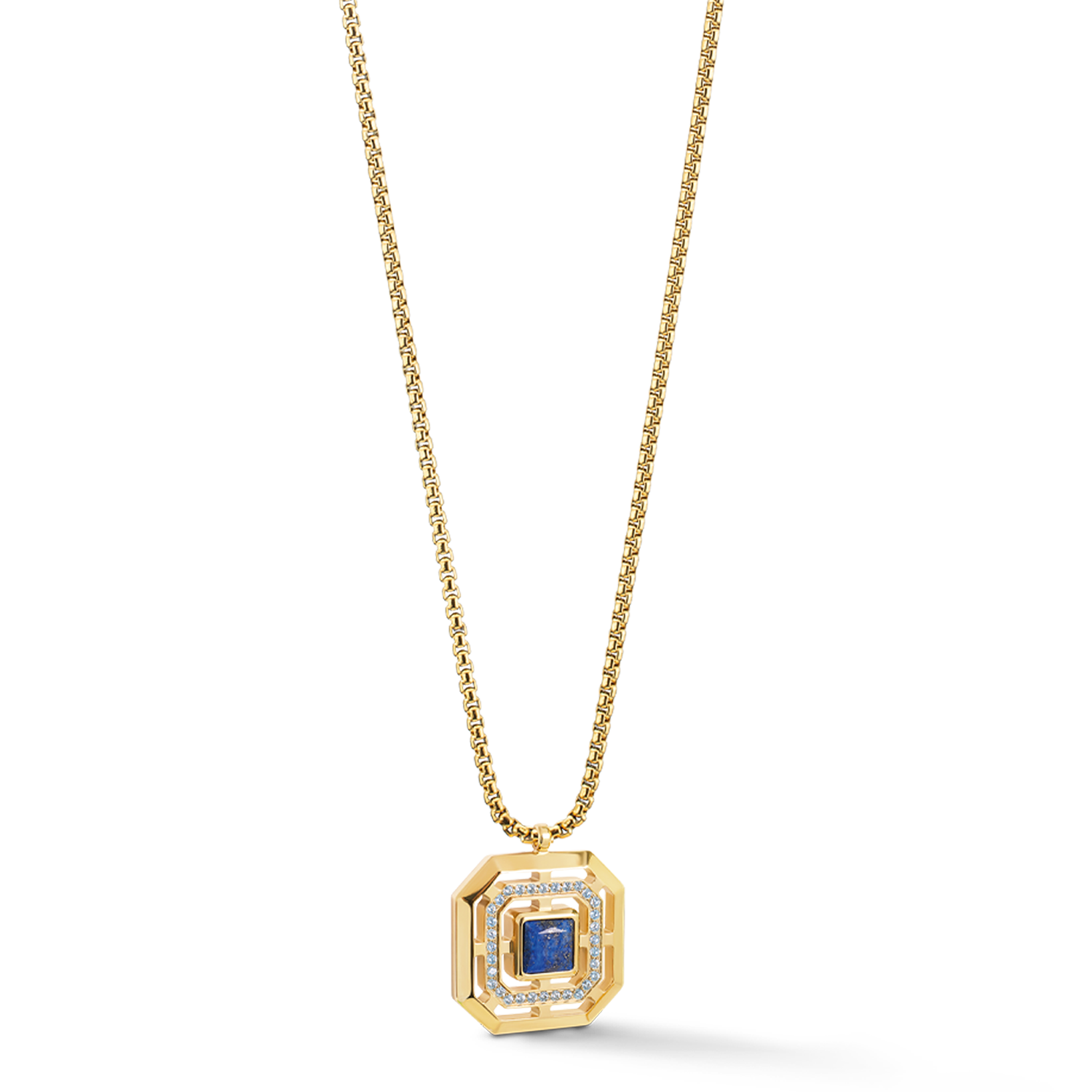coeur-de-lion-amulett-icon-frame-pure-halskette-lapis-blau-gold image 2