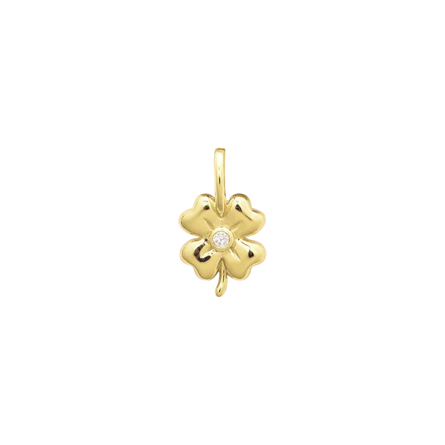 xenox-kleeblatt-charm-925-sterlingsilber-14k-vergoldung image 1