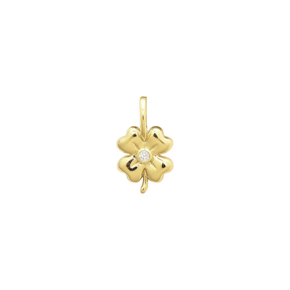 xenox-kleeblatt-charm-925-sterlingsilber-14k-vergoldung image 1