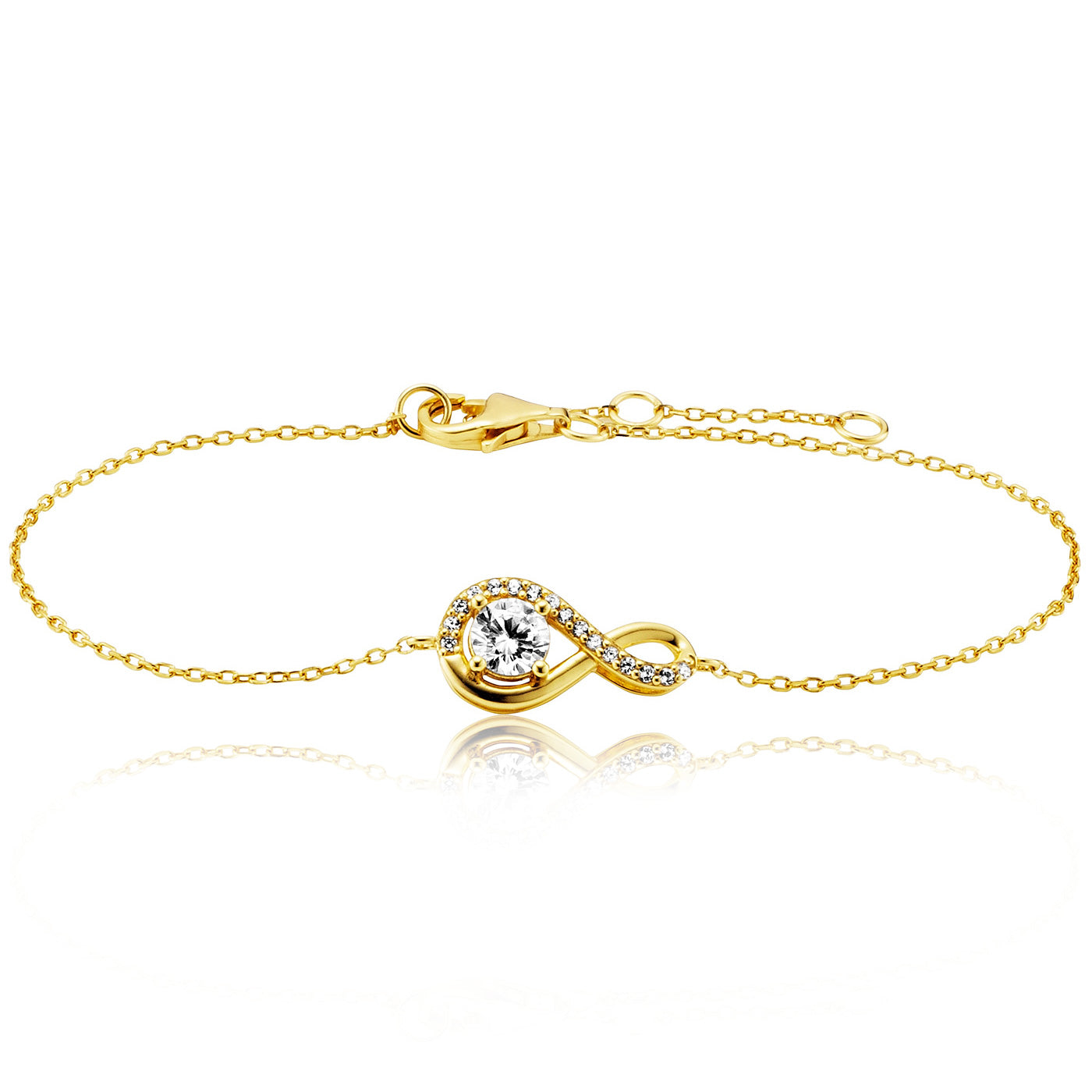 julie-julsen-armband-infinity-silber-vergoldet-mit-17-wei-en-zirkonia image 1