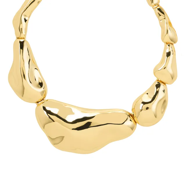 pilgrim-free-statement-kette-vergoldet-asymmetrische-giga-formen image 1