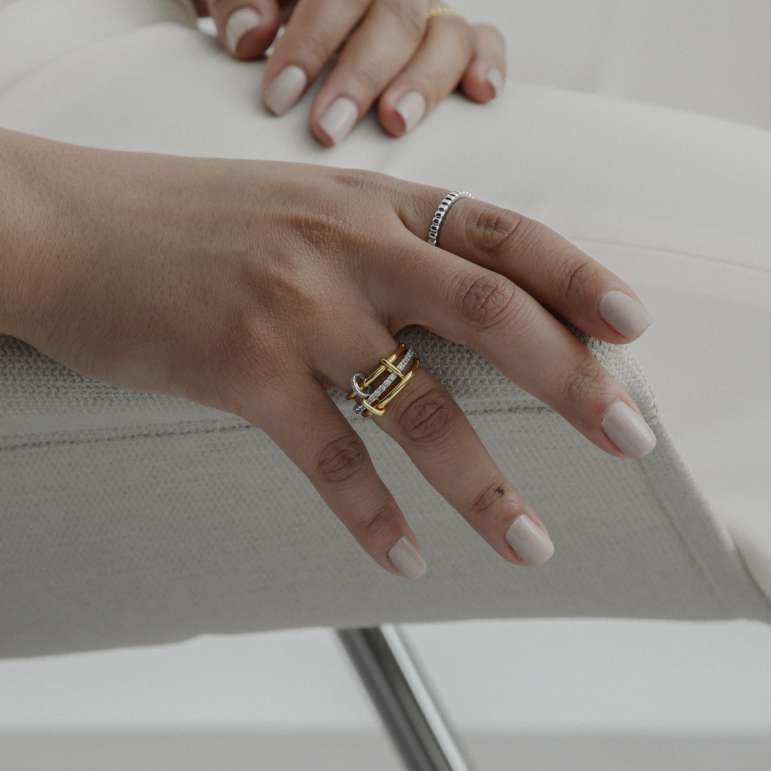 xenox-mira-ring-925-sterlingsilber-bicolor-18k-vergoldung image 2